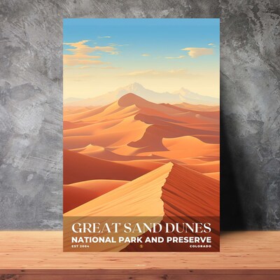 Great Sand Dunes National Park and Preserve Poster, Travel Art, Office Poster, Home Decor | S7 - image3